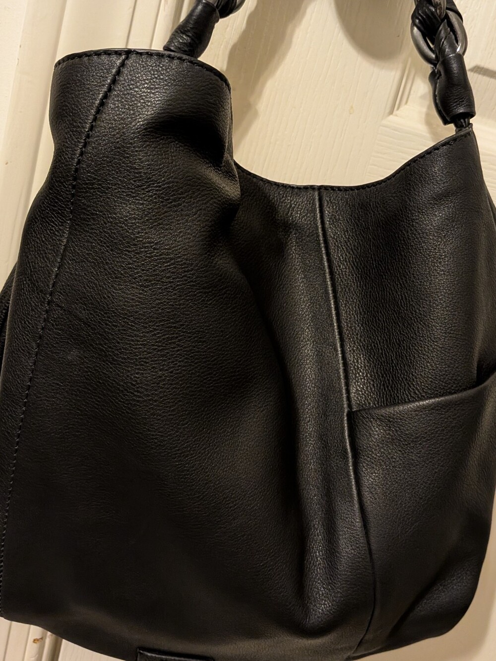Black Genuine Leather Bag/ By Vince Camuto